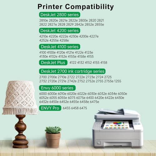 SAILNER 67XL HP Printer Ink, Replacement for HP Ink 67 for HP 67 Ink cartridges Black/Color Combo Pack, Compatible with DeskJet 2755e 2855e 2700e 4155e 2734e 2827e 4100e Envy 6055 6455e Printer 67XL