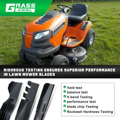 2 Pack Black YTH22V46 46 inch Mower Blades for Hus qvarna Craftsman Poulan 405380 532405380 Z246 YTH20K46 YTH21K46 YTH22K46 YTA22V46 RZ4623 YT3000 46'' Deck Lawn Mower(High Lift)