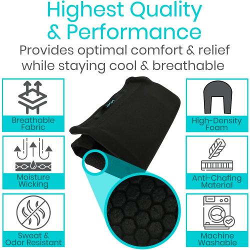 Vive Premium Crutch Pads & Hand Grips - Comfortable, Breathable | Machine Washable Padding - Moisture Wicking & Odor Reducing Pillow Accessory Covers for Adult & Youth Walking Crutches