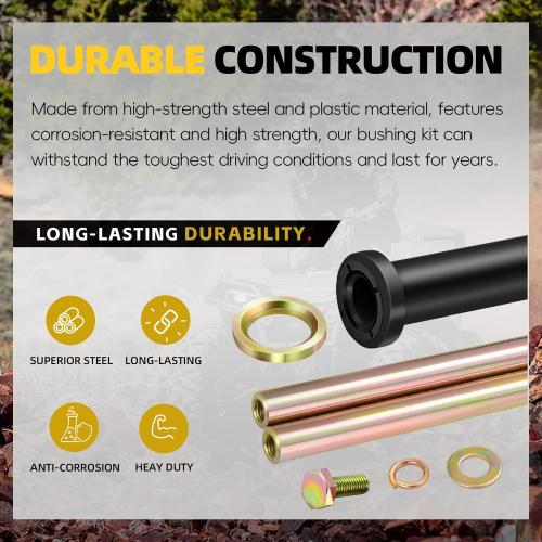 Upgraded Front Lower A-ARM Bushing Shaft Kit 7501093 for Polaris Sportsman 400 500 570 600 700 800,Trail Blazer 250 330 400, etc. Front Lower A Arm Bushings Kit w/Shaft