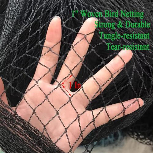 Bird Netting for Chicken Coop 50x100 Ft, 1 Mesh, Strong Woven Poultry Netting Roof Cover for Chicken Run, Heavy Duty Bird Net for Fruit Trees, Blueberry, Vegetables, Garden Protection