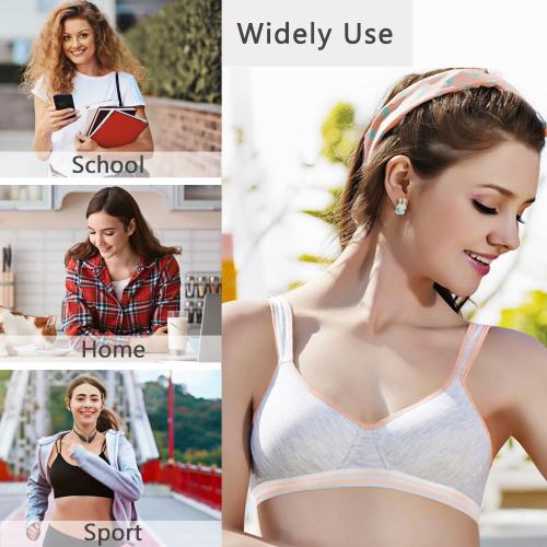 Phennie's Girls Training Bras Teens Sports Bras for Kids 8-10,10-12,12-14,14-16 Years Cotton Wireless Light Padded Bralette