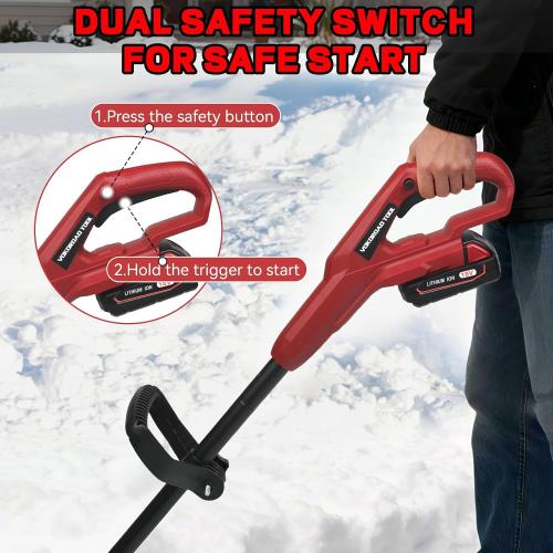 Cordless Snow Shovel Compatible with Milwaukee M18 18V Battery, 11 Brushless Motor Electric Snow Shovel for Driveway Max 20' Throw Distance, Electric Snow Thrower for Patio Deck Driveway(Tool Only)