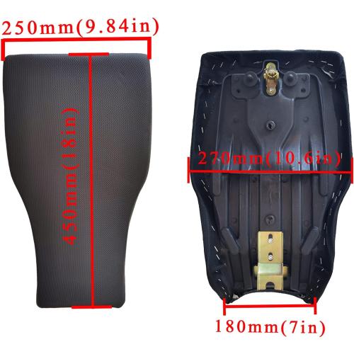Kids ATV Foam Seat for Taotao Coolster 50-125cc Quad 4 Wheeler | Fully assembled 450mm/17.7 in seat, wear-resistant leather with fixing pins. Fits Roketa, Yamoto, Sunl, Jetmoto & Alpine