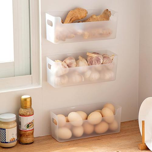 2 Pcs Kitchen Cabinet Door Organizer,Adhesive Mount Inside Cabinet Door Storage,Under Sink Door Storage Shelf for Kitchen,Bathroom,Office,Garage,Craft Room(Transparent)