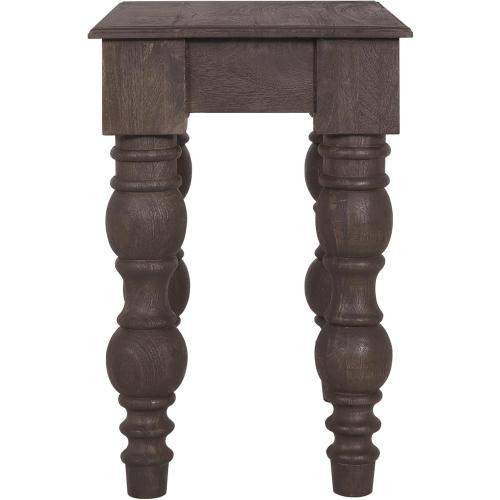 Casartis Living James French Country Side Table with Drawer (Coffee Brown)