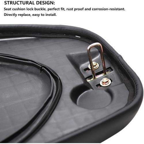 Minho Motorcycle Complete Drive Seat in High Resilience Sponge,PU Leather Material Compatible with Chinese GY6 125CC 150CC 4-Stroke Scooter Mopeds Jonway