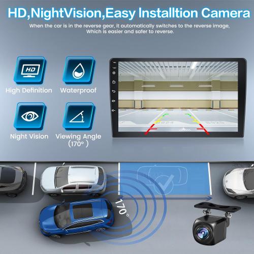 [2G 64G] Android 15 Car Radio for Honda Accord 6th 1998-2004 with Wireless Carplay/Android Auto, 9 Inch HD Touchscreen Car Stereo with GPS WiFi Bluetooth FM/RDS SWC Backup Camera MIC
