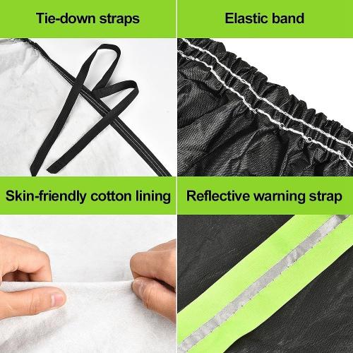 Car Cover - Double Layer Thickening Car Covers Waterproof Snow Hail Rain Dust UV All Weather Protection with Door Zipper Fixed Straps Black (SUV 200x79x69 Inch)