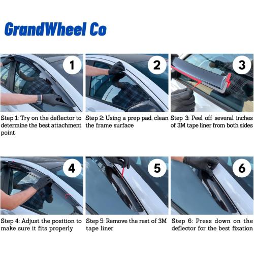 Window Deflectors Smoke Tinted Tape-On Side Window Vent Visor Deflectors Rain Guards Compatible with Hyundai Tucson 2022-2026 - 4pcs. GW0246