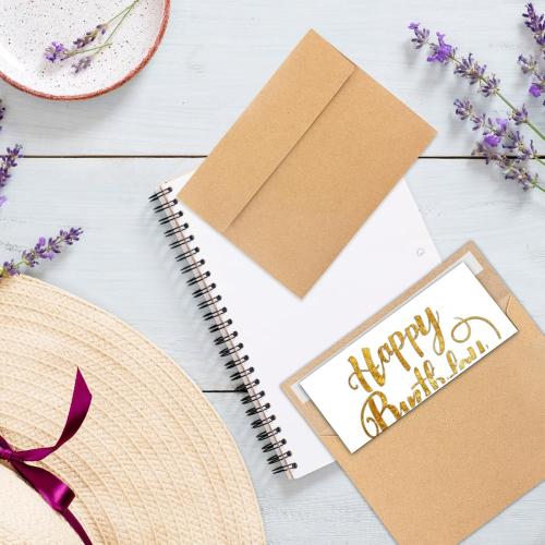 50Packs A4 Kraft Envelopes 4x 6 Inch Card Envelopes,Self Seal for Weddings, Greeting Cards，Mailing， Invitations, Photos, Postcards