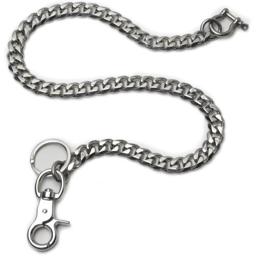 Ruth&Boaz Hexangular Chain Stainless Steel Key Chain Wallet Chain Black