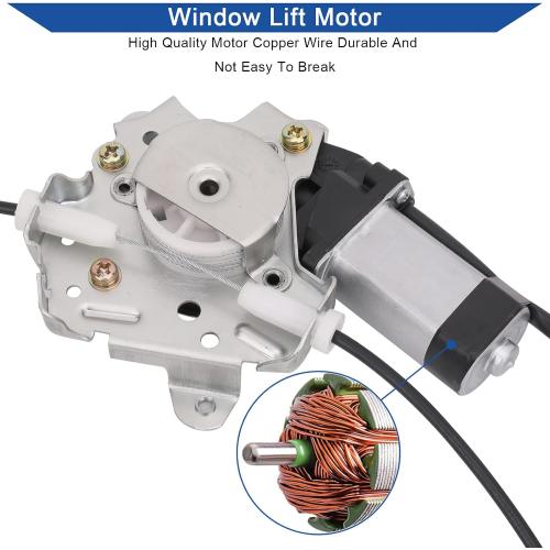 Obaee 741-348 Front Driver Side Power Window Lift Regulator with Motor (2 Pins Only) Compatible with Nissan Frontier 2005-2015/ Pathfinder 2005-2010/ Xterra 2005-2015/ Suzuki Equator 2009-2010