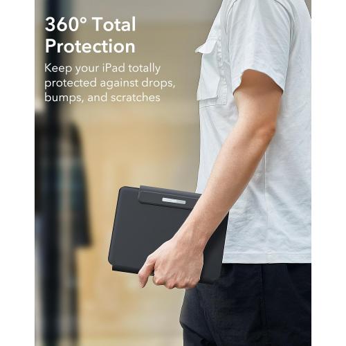 ESR iPad Air 11 inch Case with Keyboard (M3/M2, 2025/2024), iPad Pro 11 (4th/3rd/2nd/1st Gen) & Air 5/4th Magic keyboard Case, Easy-Set Floating Cantilever Stand, Precision Multi-Touch Trackpad, Black