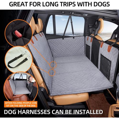 YJGF Back Seat Extender - Dog Car Seat Cover, Hammock for Dogs, Grey