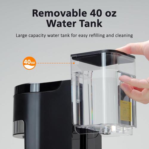 Single Serve Coffee Maker for Pods & Ground Coffee, 6 to 14oz Brew Sizes, Strong Brew Option, Fast Brewing, Compact Design with Removable 40oz Reservoir, Travel Mug Friendly
