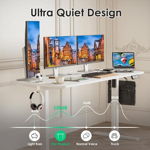 Electric sit  Stand desk Adjustable Height Sit Stand Home Office Desk