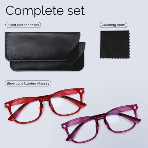livho High Tech Blue Light Glasses - Advanced Blue Light Blocking Computer Glasses - Screen Fatigue & UV Protection