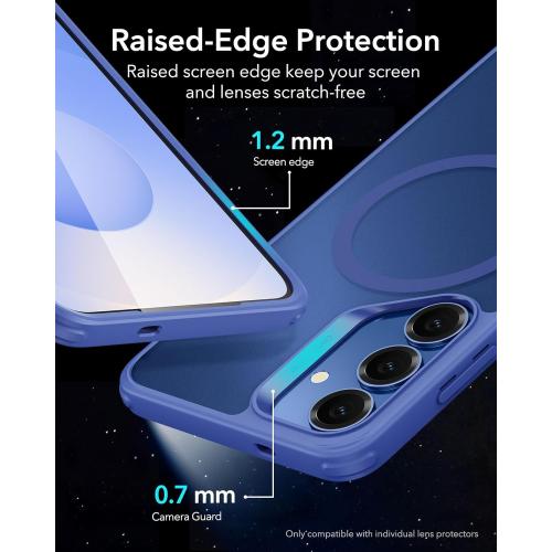 ESR for Samsung Galaxy S25 Plus Phone Case, Compatible with MagSafe, Magnetic Case for S25  Plus, Military-Grade Protection, Yellowing Resistant, Classic Series, Frosted Blue
