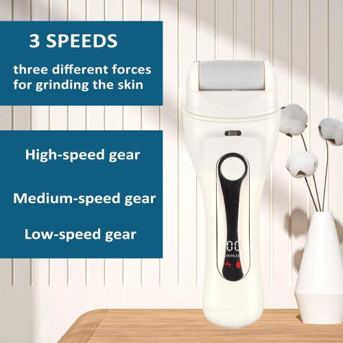 Electric Callus Remover for feet - FSA Eligible - Portable Rechargeable Electric Foot Files with 3 Heads - Pedicure Kit for Dry Dead Hard Cracked Skin