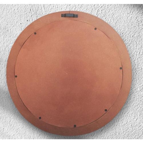 White and Brown Round rope wall mirror, 18 inch, Rustic Farmhouse Hanging Mirror for Bathroom, living Room - Nautical Coastal Decor.