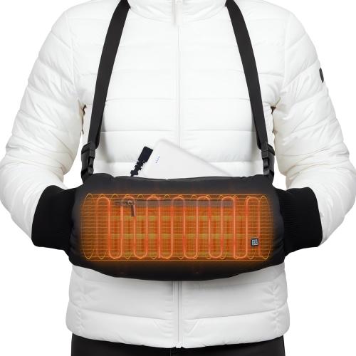 Heated Hand Warmers Pouch with 10000mAh Rechargeable Battery Electric Heated Hand Muff for Football Golf Concert White Elephant Gifts Heated Pocket for Women Men