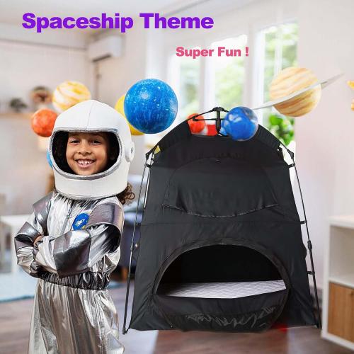 Play Tent-Portable Playhouse Blackout Sleeping Tent Cover,Blocking 95% Light for Kids &Toddlers,Indoor Castle House with Travel Carry Bag & Breathable Mesh Windows-Space for Children Birthday Gfits