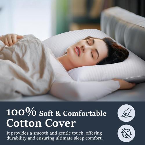 COZSINOOR Goose Down Feather Pillows Queen Size Set of 2