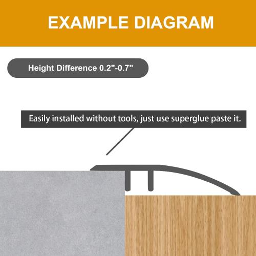 Aluminum Floor Transition Threshold Strip, Door/Carpet/Tile/Threshold Reducer, Doorway Edge Trim for Laminate Floor Mat Carpet and Vinyl Tile (Black, 36Inch)