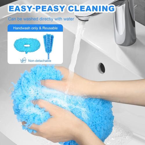 Storystore Ceiling Fan Cleaner Duster - Adjustable Duster with Extension Pole,Dusters for Cleaning Fan Blade, Walls and Cobweb (Blue)