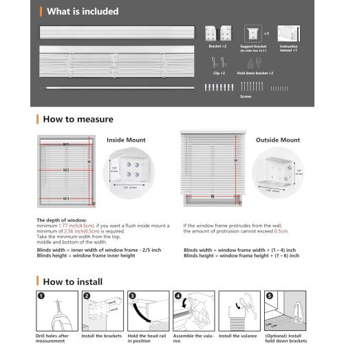 Size 35.5x60 Color White LazBlinds 2-inch Cordless Faux Wood Blinds with Royal Valance, Room Darkening Horizontal Window Blinds, Inside Mount Blinds for Windows - Fit for Window 35.5'' W x 60'' H - White
