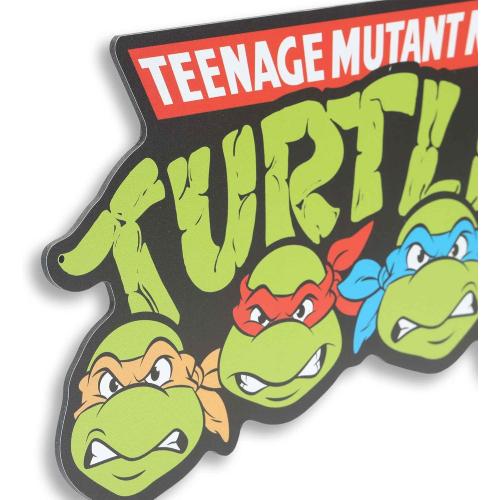 Teenage Mutant Ninja Turtles Logo Metal Sign - Fun TMNT Wall Decor for Bedroom or Movie Room