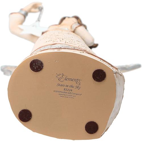 Pavilion Gift Company Elements 9-Inch Sympathy Angel Holding Star, Stars in The Sky - Gray