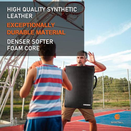 Hikeen Football Blocking Pad Training Equipment Denser Softer Foam Kick Pads for Football, Basketball, Hockey, Lacrosse Tackle Dummy - 24x16 Kick Shield Pad with Handles (1PCS)