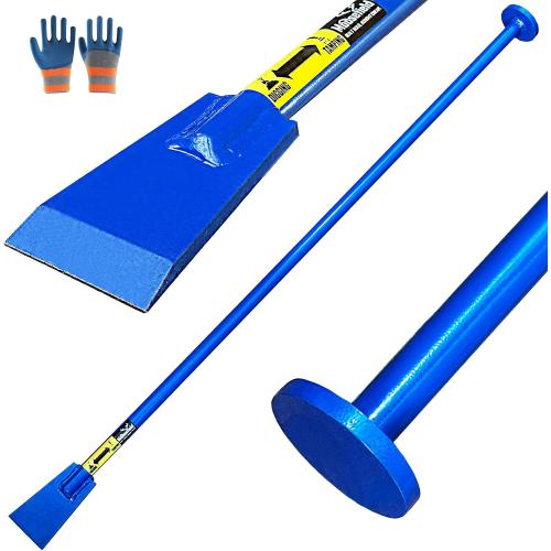 Moosefield 2-in-1 Post Hole Digging and Tamping Tool, 48 Dig Bar with Spade Blade and Round Tamper, Heavy-Duty Steel Fully Welded, Fence Post Digger Landscaping & Gardening
