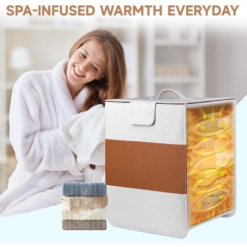 38L Foldable Towel Warmer for Bathroom, Home & Spa, Large Capacity for Oversized Towels, Blankets & Robes, 4 Temp Modes, Auto Shut-Off Timer, Perfect Spa Gift for Loved Ones
