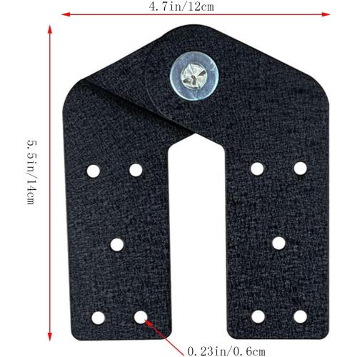 2 Pcs Attic Ladder Hinge Pull Down Stair Parts Suitable for Restoring Old Loft, DIY Ladder (Black)