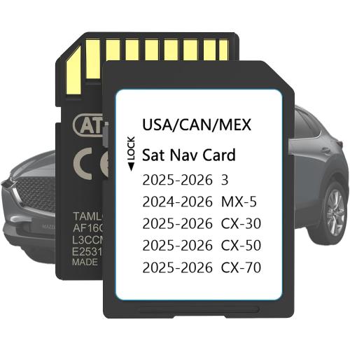 2025-2026 Latest Navigation SD Card - KR9D66EZ1B, Compatible with Mazda 2025 2026 CX-50/3/CX-30/CX-70, 2024-2026 MX-5, Mazda SD Navigation Card for USA Canada Mexico Offline Maps