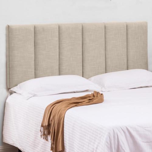 HAOBO Home Upholstered Headboard Foldable King Size Headboards Eastern King/California King Linen Panel with Height Adjustments