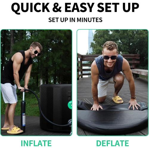 216 Inflatable Cold Plunge Tub with Insulated Lid,Ice Bath Tub for Athletes, Compatible with ice bath chiller Portable for Outdoor & Indoor Recovery