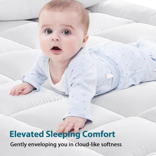 78in X 80in Mattress Topper for Back Pain - Extra Thick Cooling Mattress Pad Cover for Bed - Soft Mattress Protector Pillow Top with 8-21 Inch Deep Pocket 3D Snow Down Alternative Fill
