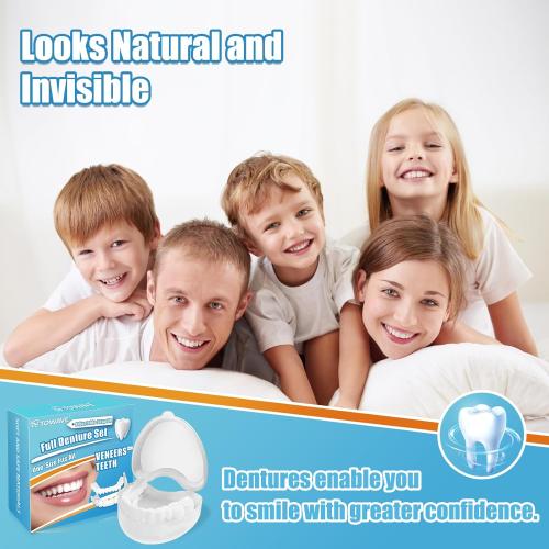 Temporary Veneers Teeth for Women and Men, Temporary Tooth Replacement Kit, Nature and Comfortable
