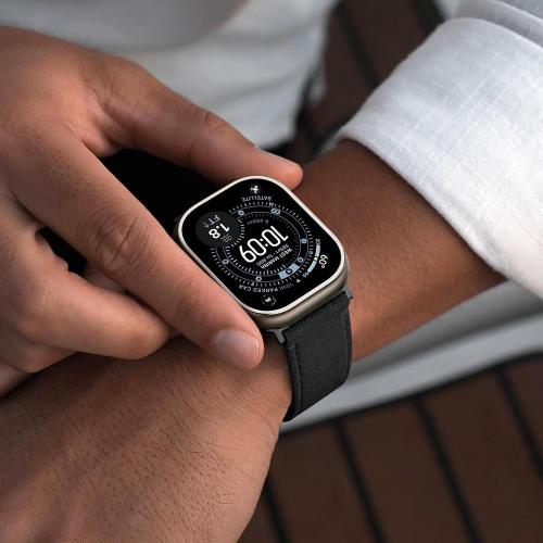Bandletic Suede Leather Compatible with Apple Watch Bands for Men Women