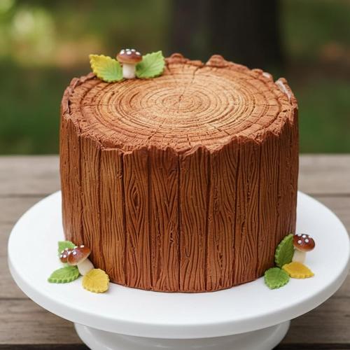 Wood Grain Tree Bark Silicone Mold Tree Bark Texture Fondant Impression Mat | 2-Piece Tree Stumps Fondant Molds for Cake Decoration Chocolate Cupcake Topper Sugar Craft Candy Polymer Clay Gum Paste
