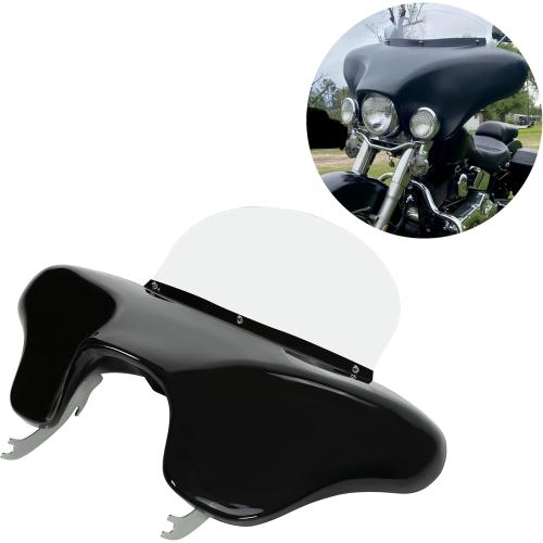 KUAFU Batwing Fairing Compatible with 1986-2015 Harley Davidson FLSTN Heritage Softail Classic Deluxe Fat Boy w/Windshield 4 Speaker Front