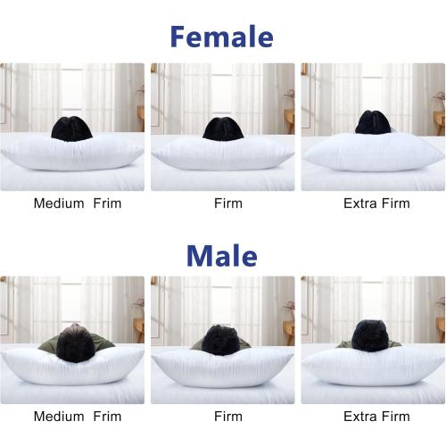 Shatex Extra Firm Pillow Standard Size 26 x 20 inch, Bed Pillow with Adjustable Insert Provides Stronger Support - for Back, Stomach & Side Sleepers,Super Firm