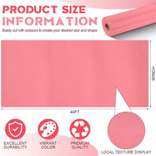 Hahafelt 16 in x 40 Ft Fabric Bulletin Board Roll, Coral