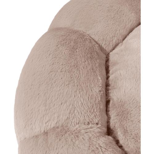 Sherry Kline Pets “Daisy Round” Donut Shape Calming Bed for Dogs and Cats, from Soft Faux Fur, Available in 4 Sizes, Machine Washable