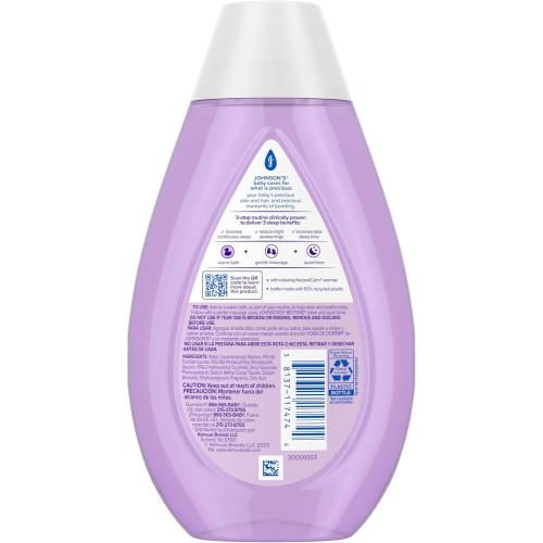 Johnson's Bedtime Baby Bath with Soothing NaturalCalm Aromas, Hypoallergenic & Tear-Free Liquid Baby Bath Formula, No Parabens, Sulfates, Dyes, or Phthalates, 13.6 fl. oz