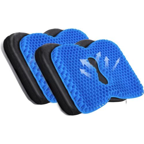Kayak Seat Cushion, Anti Slip Thicken Gel Kayak Seat Pad Breathable Waterproof Kayak Cushion for Kayaks Canoe and Boat, Lifetime Kayak Accessories Equipment Gear for Fishing Kayak (Blue 2 Packs)